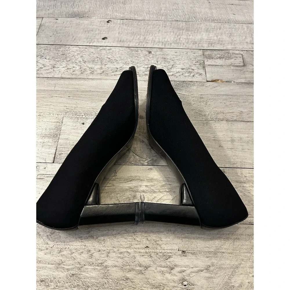 Stuart Weitzman size 7 Black Peep Toe Heels - Picture 3 of 11